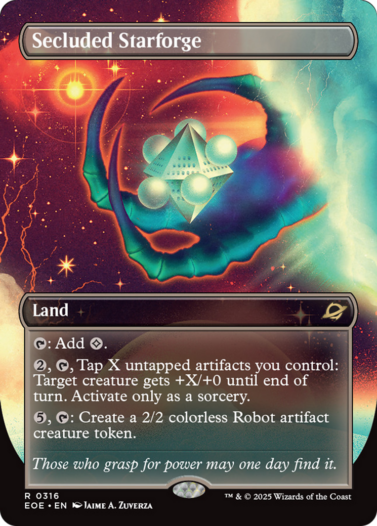 Secluded Starforge (Borderless) [Edge of Eternities] | Shuffle n Cut Hobbies & Games