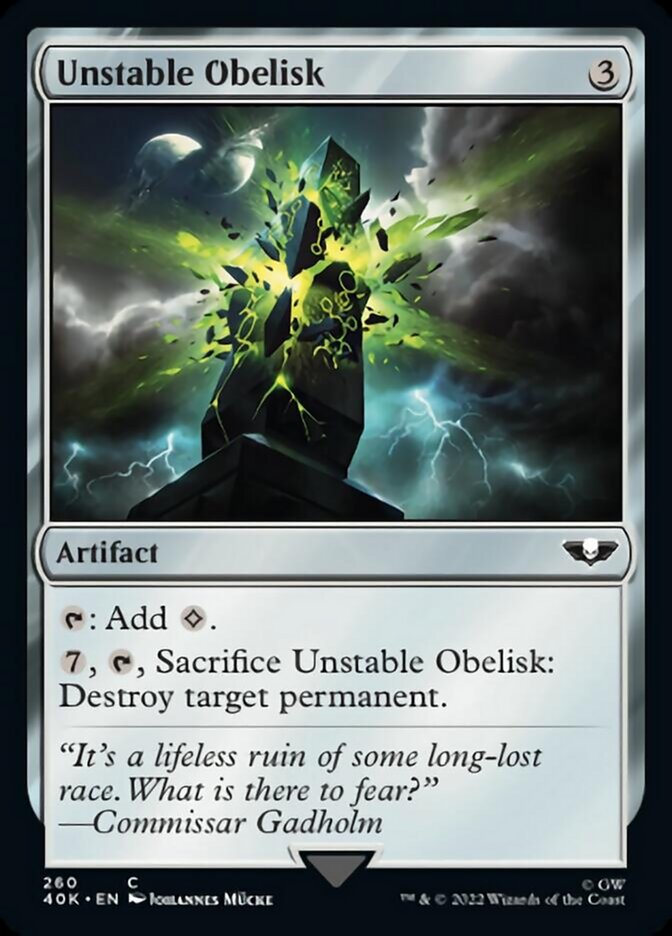 Unstable Obelisk (Surge Foil) [Warhammer 40,000] | Shuffle n Cut Hobbies & Games