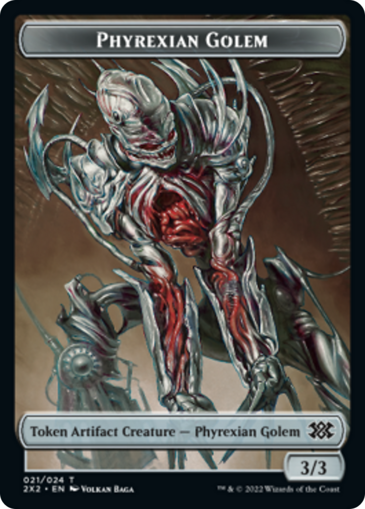 Bear // Phyrexian Golem Double-Sided Token [Double Masters 2022 Tokens] | Shuffle n Cut Hobbies & Games