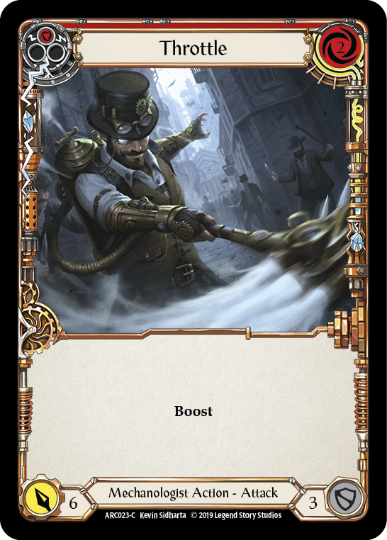 Throttle (Red) [ARC023-C] (Arcane Rising)  1st Edition Rainbow Foil | Shuffle n Cut Hobbies & Games