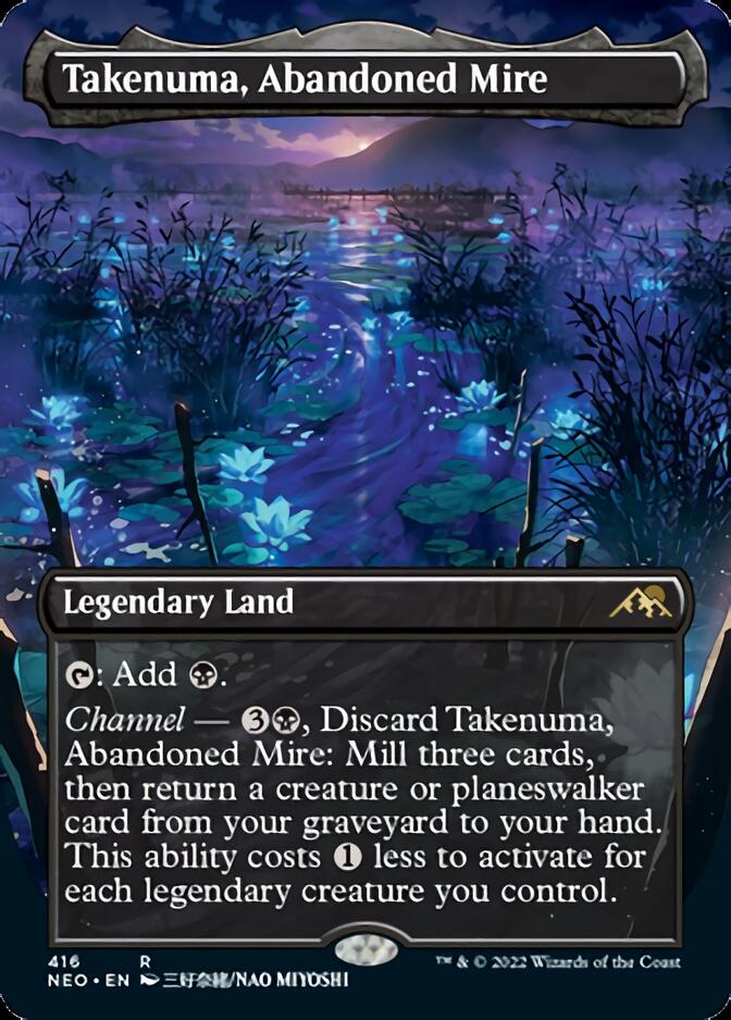 Takenuma, Abandoned Mire (Borderless Alternate Art) [Kamigawa: Neon Dynasty] | Shuffle n Cut Hobbies & Games