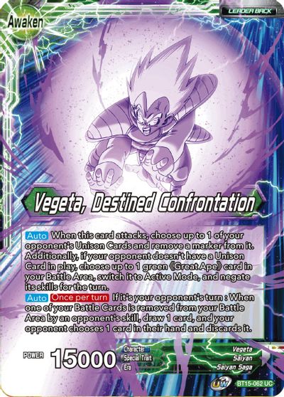 Vegeta // Vegeta, Destined Confrontation (BT15-062) [Saiyan Showdown] | Shuffle n Cut Hobbies & Games