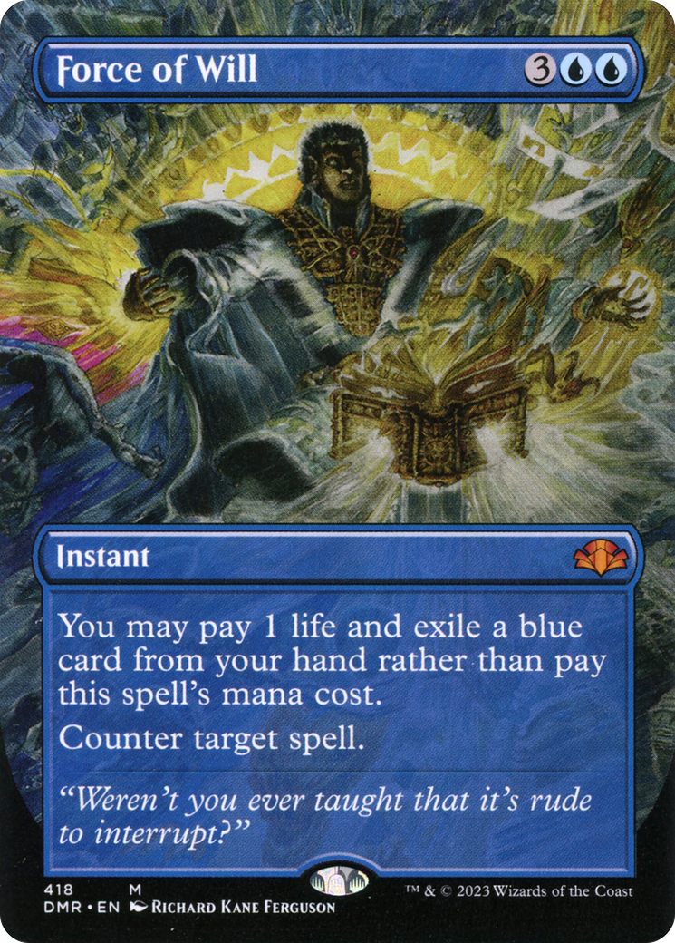 Force of Will (Borderless Alternate Art) [Dominaria Remastered] | Shuffle n Cut Hobbies & Games