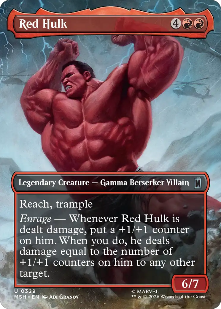 Red Hulk (Borderless) [Marvel Super Heroes] | Shuffle n Cut Hobbies & Games