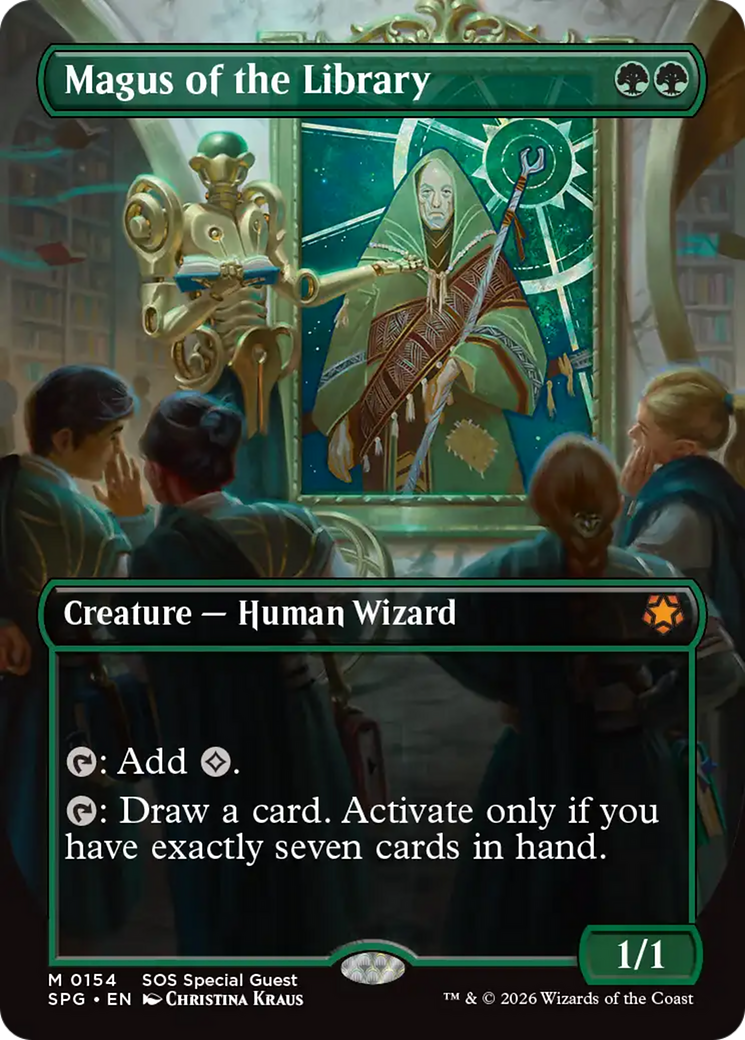 Magus of the Library (Borderless) [Secrets of Strixhaven Special Guests] | Shuffle n Cut Hobbies & Games