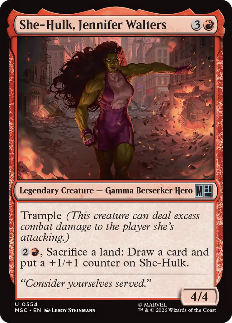 She-Hulk, Jennifer Walters [Marvel Super Heroes Commander] | Shuffle n Cut Hobbies & Games