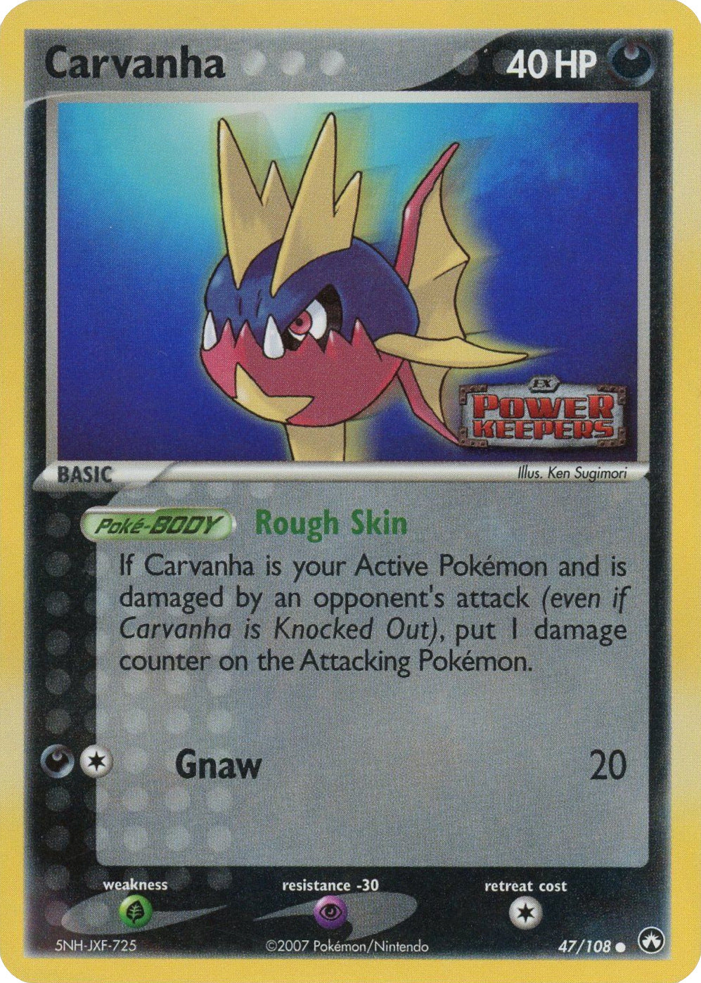 Carvanha (47/108) (Stamped) [EX: Power Keepers] | Shuffle n Cut Hobbies & Games