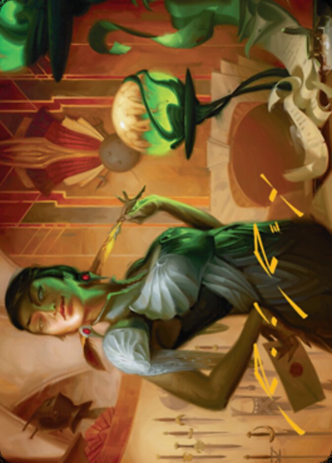Mari, the Killing Quill Art Card (Gold-Stamped Signature) [Streets of New Capenna Art Series] | Shuffle n Cut Hobbies & Games