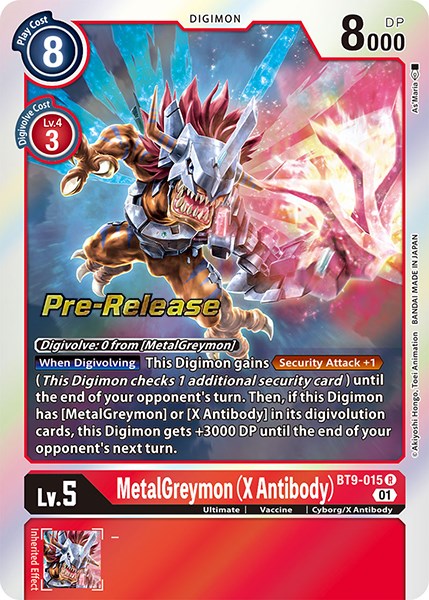 MetalGreymon (X Antibody) [BT9-015] [X Record Pre-Release Promos] | Shuffle n Cut Hobbies & Games
