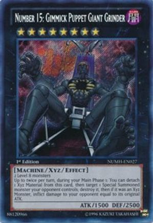 Number 15: Gimmick Puppet Giant Grinder [NUMH-EN027] Secret Rare | Shuffle n Cut Hobbies & Games