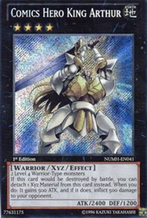 Comics Hero King Arthur [NUMH-EN041] Secret Rare | Shuffle n Cut Hobbies & Games
