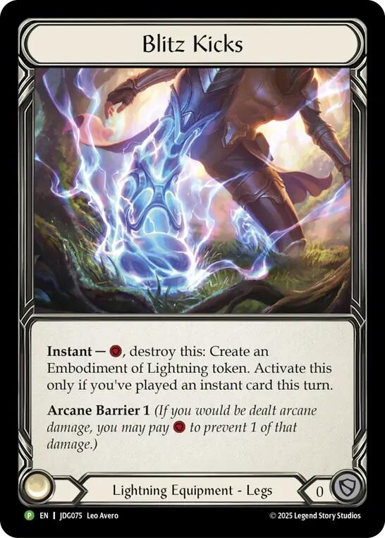 Blitz Kicks [JDG075] (Promo)  Cold Foil | Shuffle n Cut Hobbies & Games