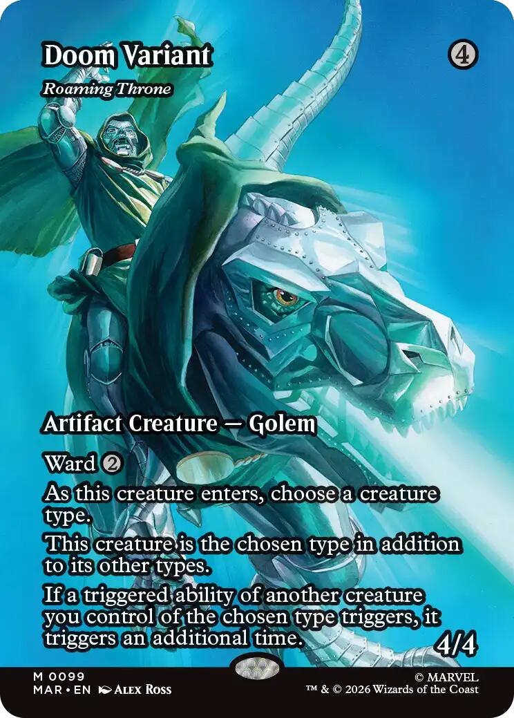 Doom Variant - Roaming Throne (Borderless) [Marvel Universe: Eternal-Legal] | Shuffle n Cut Hobbies & Games