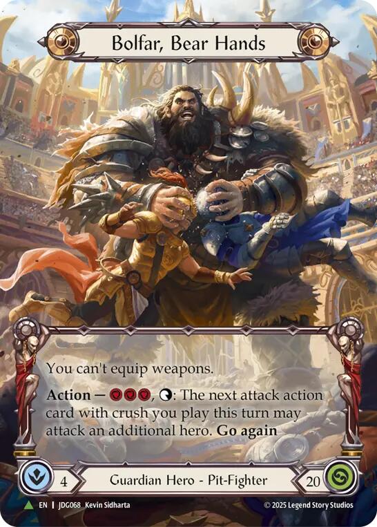 Bolfar, Bear Hands (Marvel) [JDG068] (Promo)  Cold Foil | Shuffle n Cut Hobbies & Games