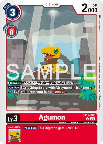 Agumon [EX12-005] [Digital World Shambala] | Shuffle n Cut Hobbies & Games