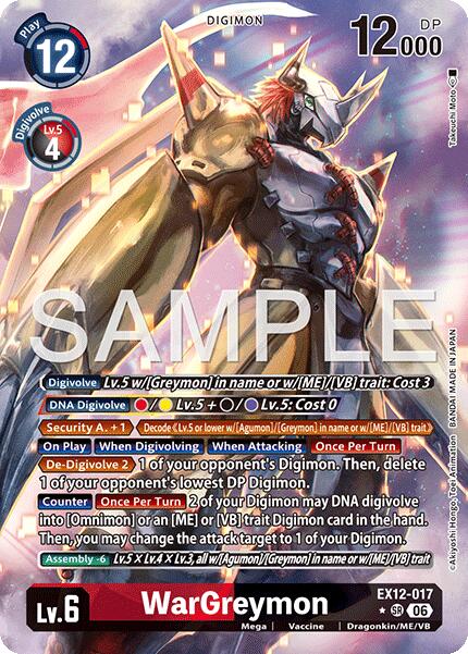 WarGreymon [EX12-017] (Alternate Art) [Digital World Shambala] | Shuffle n Cut Hobbies & Games