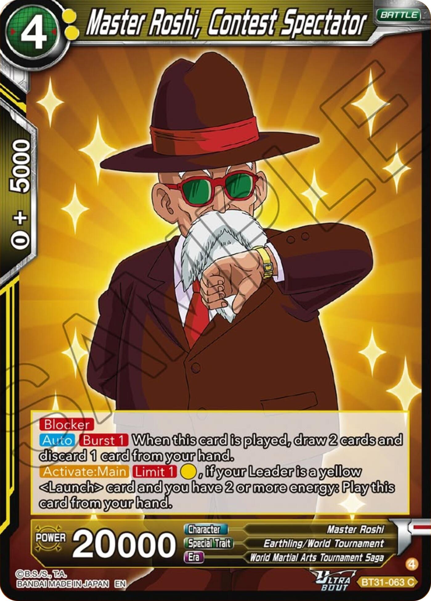 Master Roshi, Contest Spectator (BT31-063) [Impact Beyond Dimensions] | Shuffle n Cut Hobbies & Games