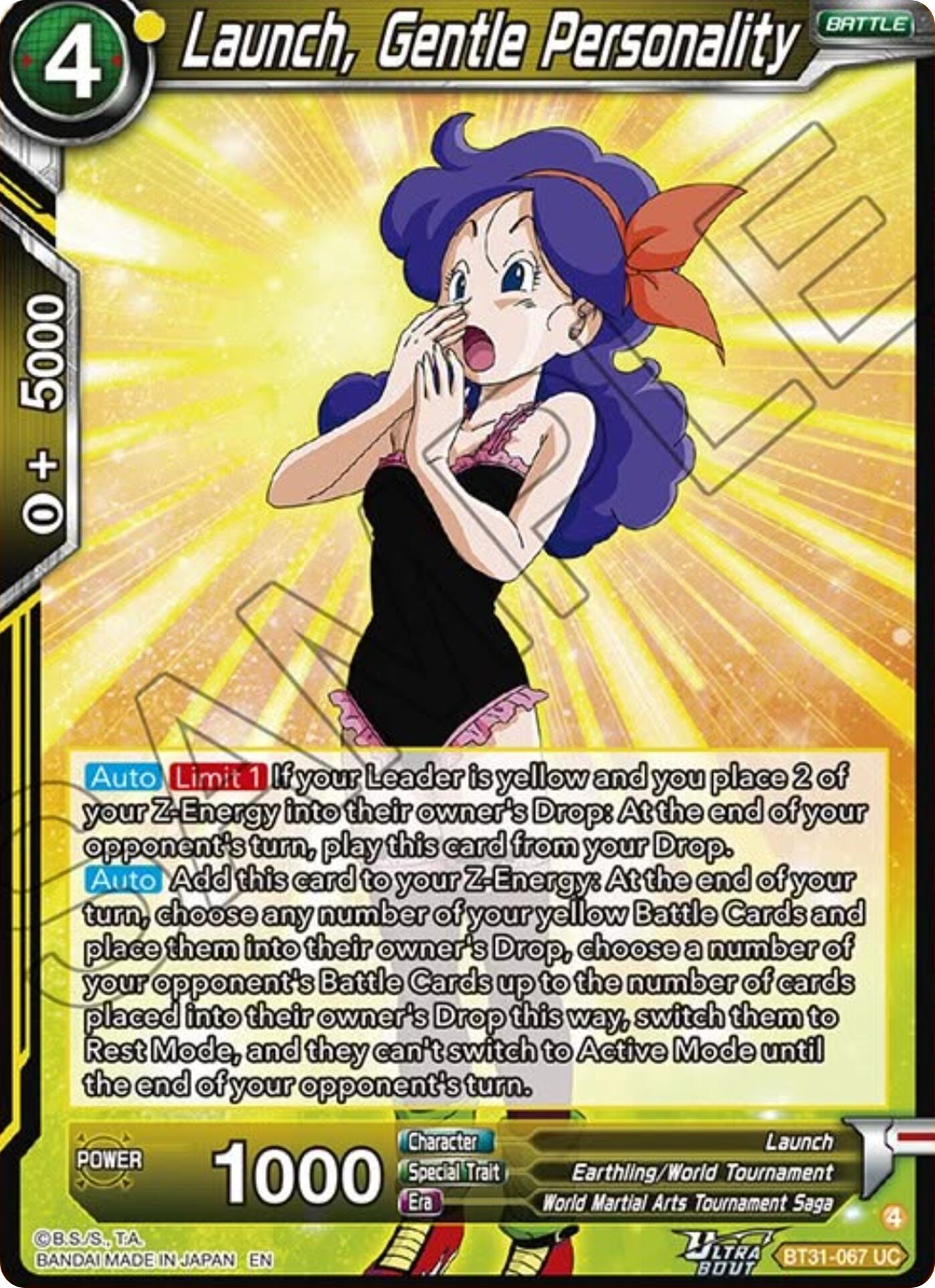 Launch, Gentle Personality (BT31-067) [Impact Beyond Dimensions] | Shuffle n Cut Hobbies & Games
