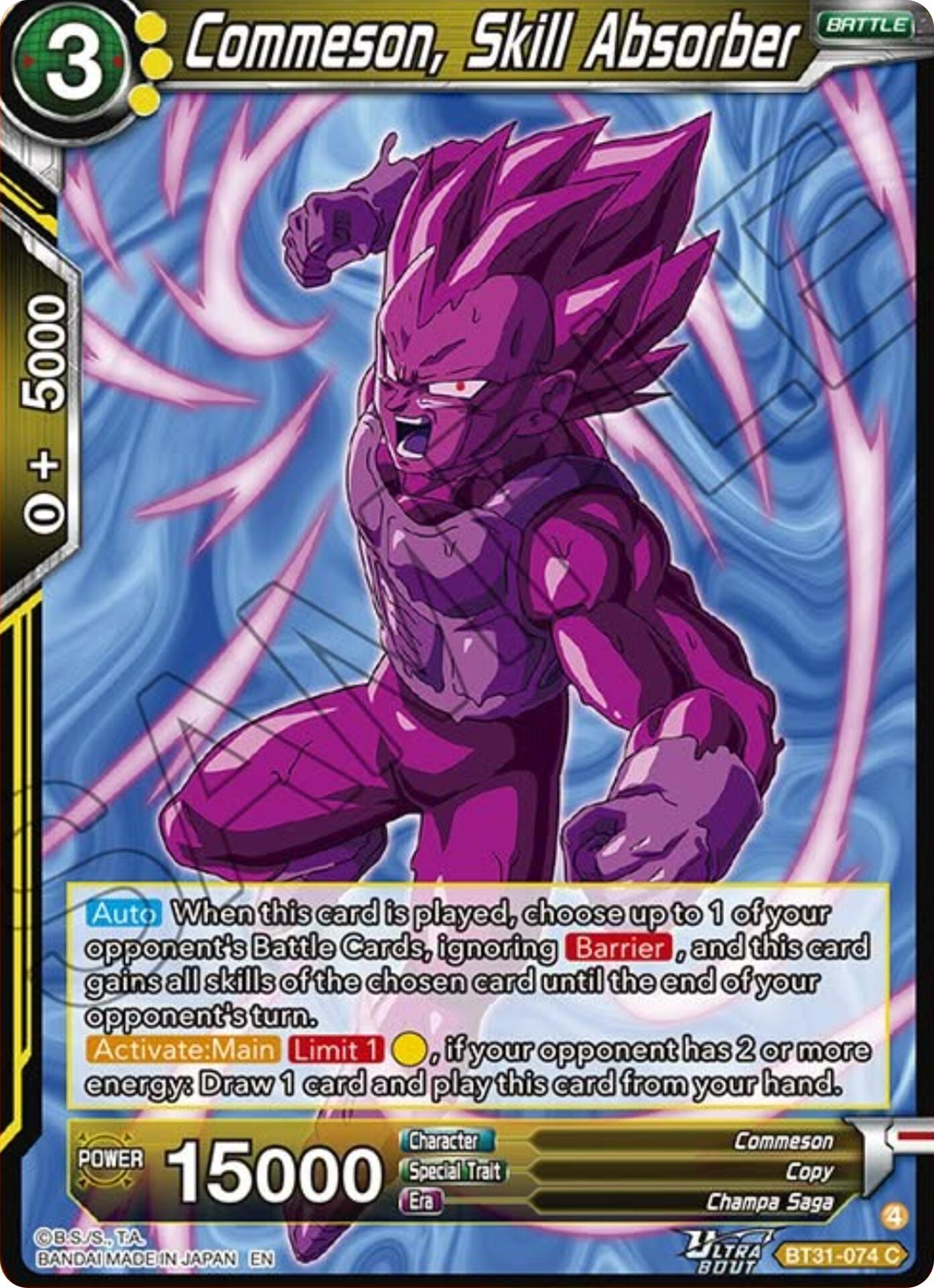 Commeson, Skill Absorber (BT31-074) [Impact Beyond Dimensions] | Shuffle n Cut Hobbies & Games