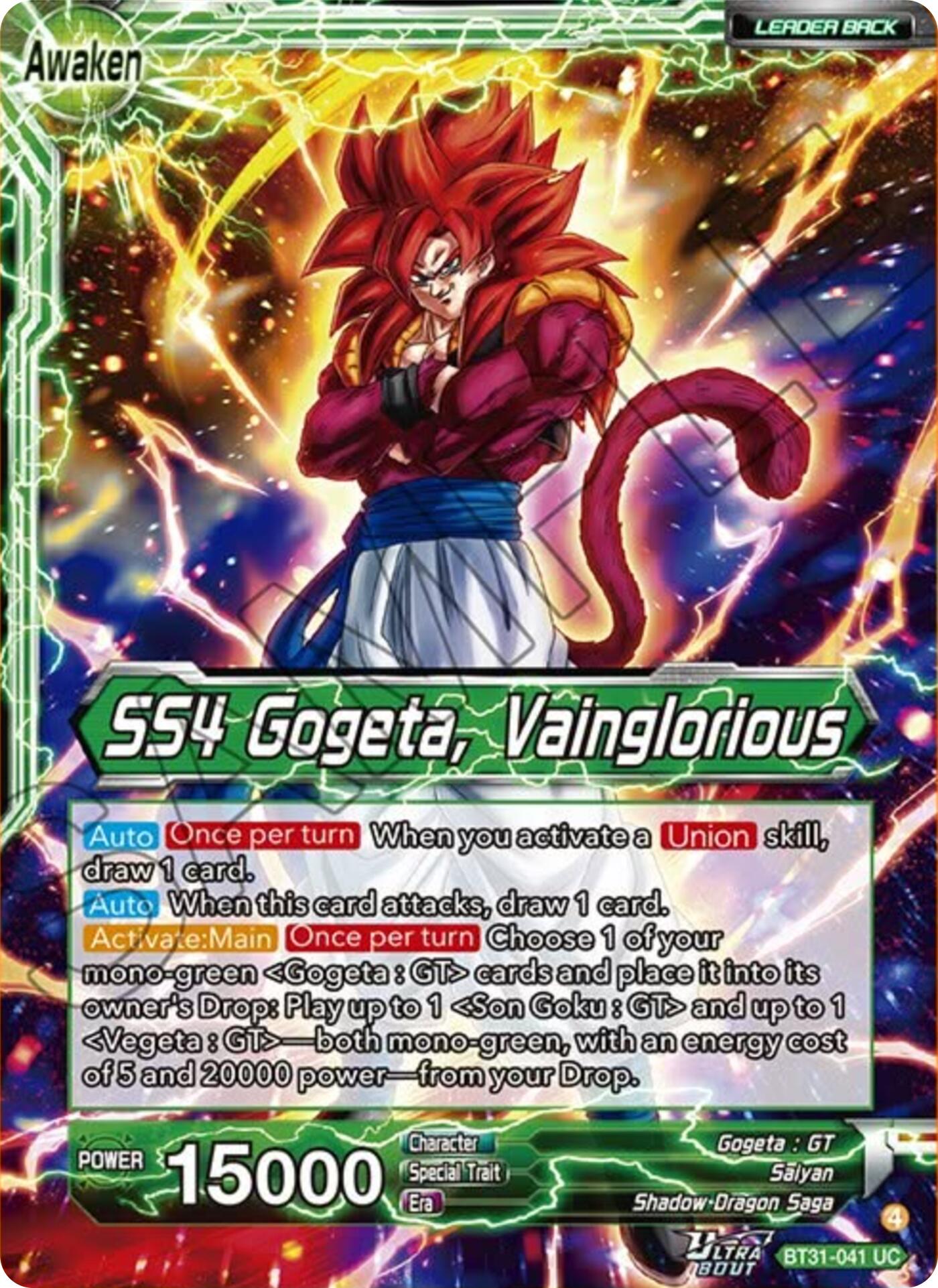 SS4 Son Goku & SS4 Vegeta // SS4 Gogeta, Vainglorious (BT31-041) [Impact Beyond Dimensions] | Shuffle n Cut Hobbies & Games
