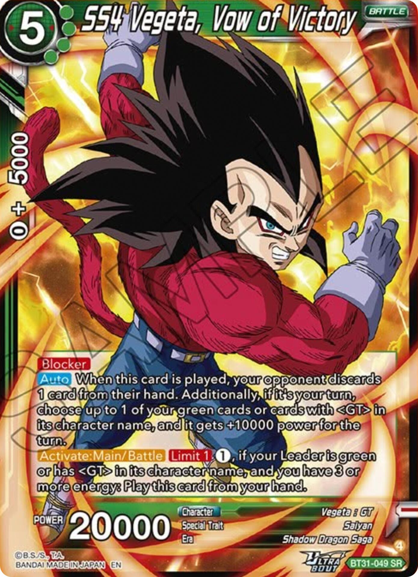 SS4 Vegeta, Vow of Victory (BT31-049) [Impact Beyond Dimensions] | Shuffle n Cut Hobbies & Games