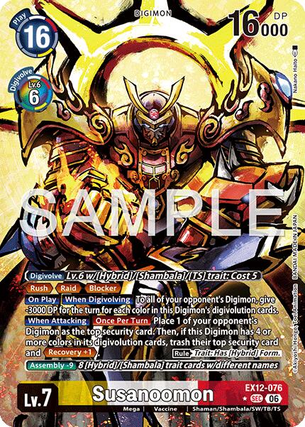 Susanoomon [EX12-076] (Alternate Art) [Digital World Shambala] | Shuffle n Cut Hobbies & Games
