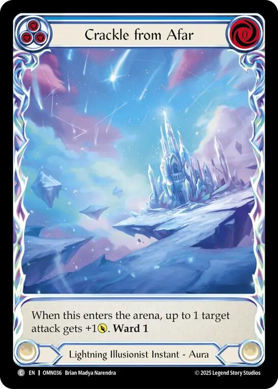 Crackle From Afar (Extended Art) [OMN036] (Omens of the Third Age)  Cold Foil | Shuffle n Cut Hobbies & Games