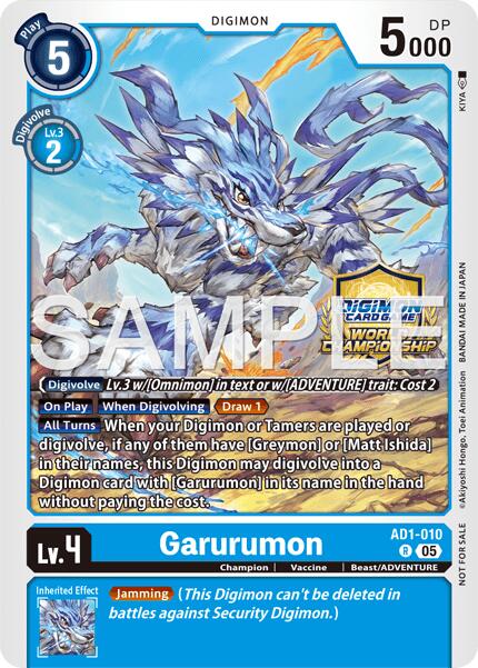 Garurumon [AD1-010] (World Championship 26–27 Regionals Season 2) [Advanced Booster Digimon Generation] | Shuffle n Cut Hobbies & Games