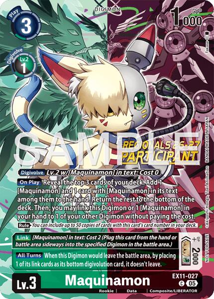 Maquinamon [EX11-027] (Regionals 26-27 Season 2 Participant) [Dawn of Liberator] | Shuffle n Cut Hobbies & Games