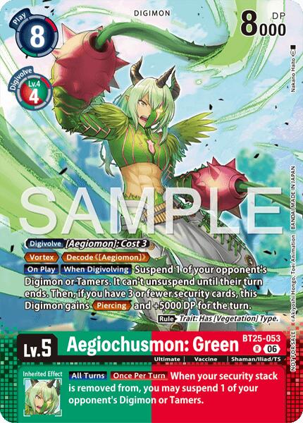 Aegiochusmon: Green [BT25-053] (Event Pack 10) [Dual Revolution] | Shuffle n Cut Hobbies & Games