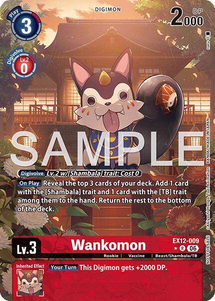 Wankomon [EX12-009] (Box Topper) [Digital World Shambala] | Shuffle n Cut Hobbies & Games