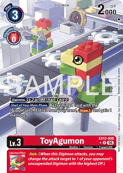 ToyAgumon [EX12-008] (Box Topper) [Digital World Shambala] | Shuffle n Cut Hobbies & Games