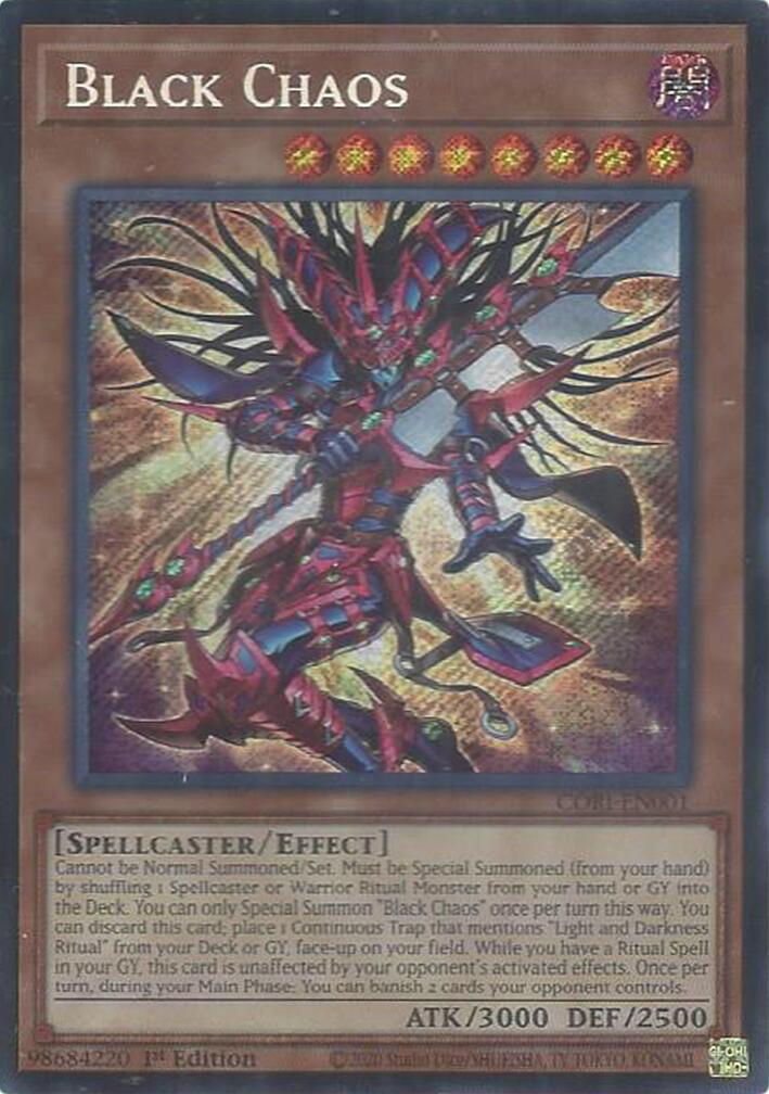 Black Chaos [CORI-EN001] Secret Rare | Shuffle n Cut Hobbies & Games