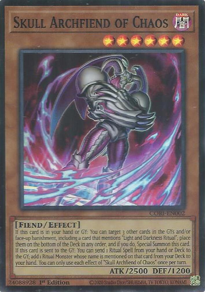 Skull Archfiend of Chaos [CORI-EN002] Super Rare | Shuffle n Cut Hobbies & Games