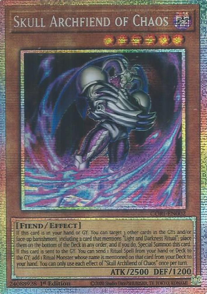 Skull Archfiend of Chaos (Starlight Rare) [CORI-EN002] Starlight Rare | Shuffle n Cut Hobbies & Games