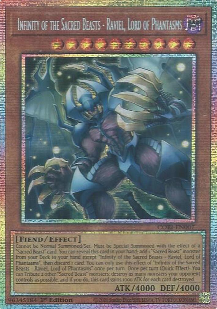 Infinity of the Sacred Beasts - Raviel, Lord of Phantasms (Starlight Rare) [CORI-EN007] Starlight Rare | Shuffle n Cut Hobbies & Games