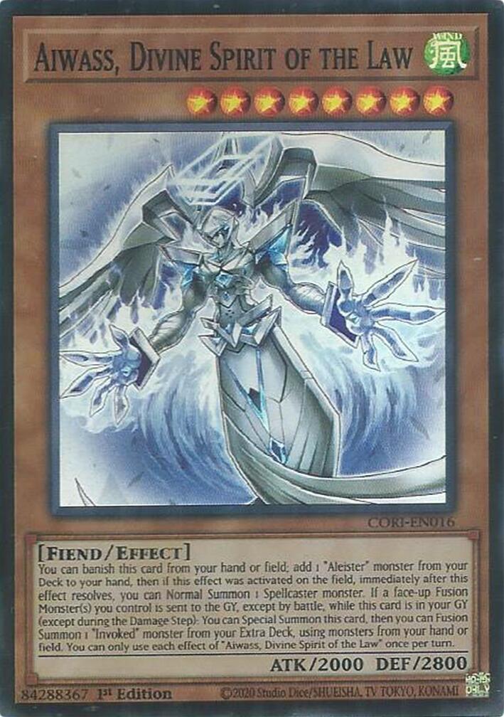 Aiwass, Divine Spirit of the Law [CORI-EN016] Super Rare | Shuffle n Cut Hobbies & Games