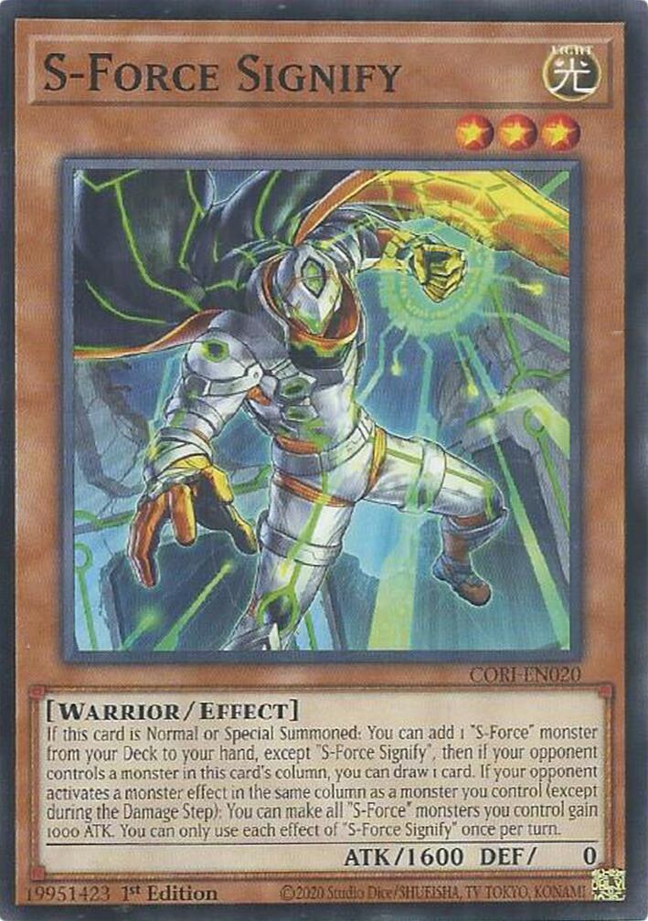 S-Force Signify [CORI-EN020] Common | Shuffle n Cut Hobbies & Games