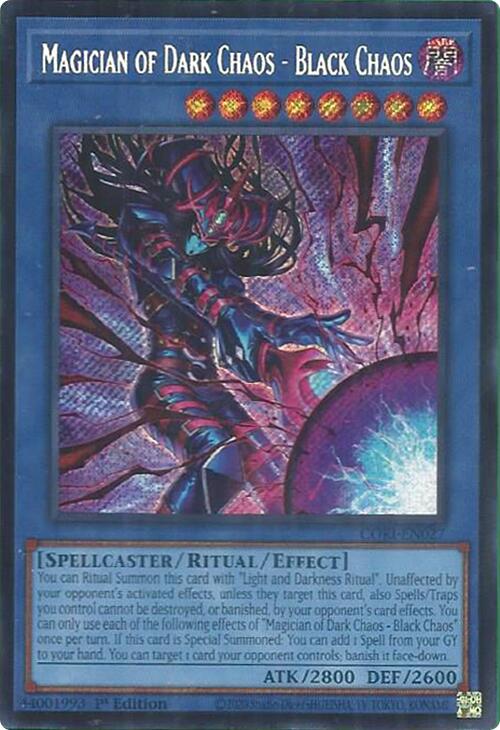 Magician of Dark Chaos - Black Chaos (Secret Rare) [CORI-EN027] Secret Rare | Shuffle n Cut Hobbies & Games