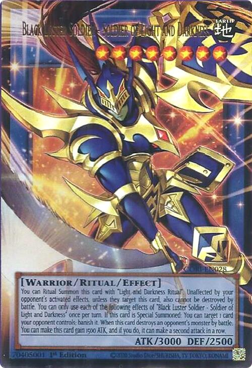 Black Luster Soldier - Soldier of Light and Darkness (Extended Art) [CORI-EN028] Ultra Rare | Shuffle n Cut Hobbies & Games