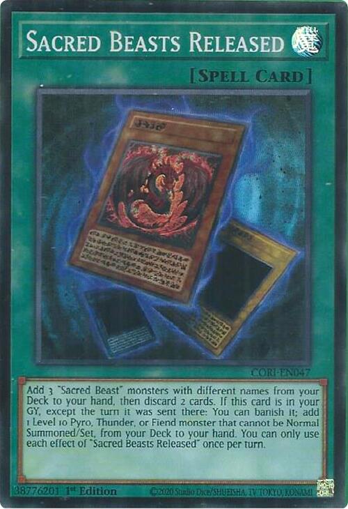 Sacred Beasts Released [CORI-EN047] Super Rare | Shuffle n Cut Hobbies & Games