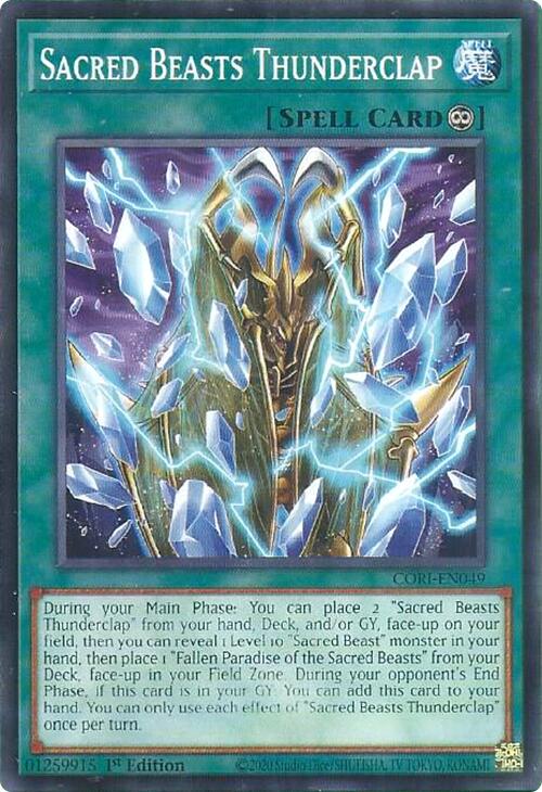Sacred Beasts Thunderclap [CORI-EN049] Common | Shuffle n Cut Hobbies & Games