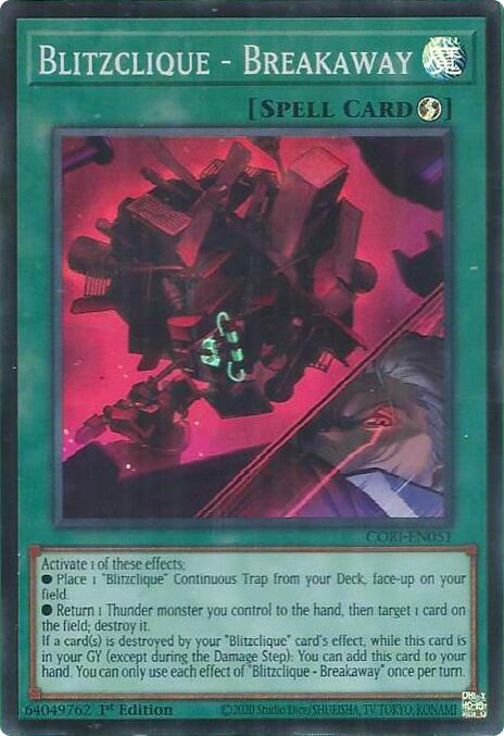 Blitzclique - Breakaway [CORI-EN051] Super Rare | Shuffle n Cut Hobbies & Games