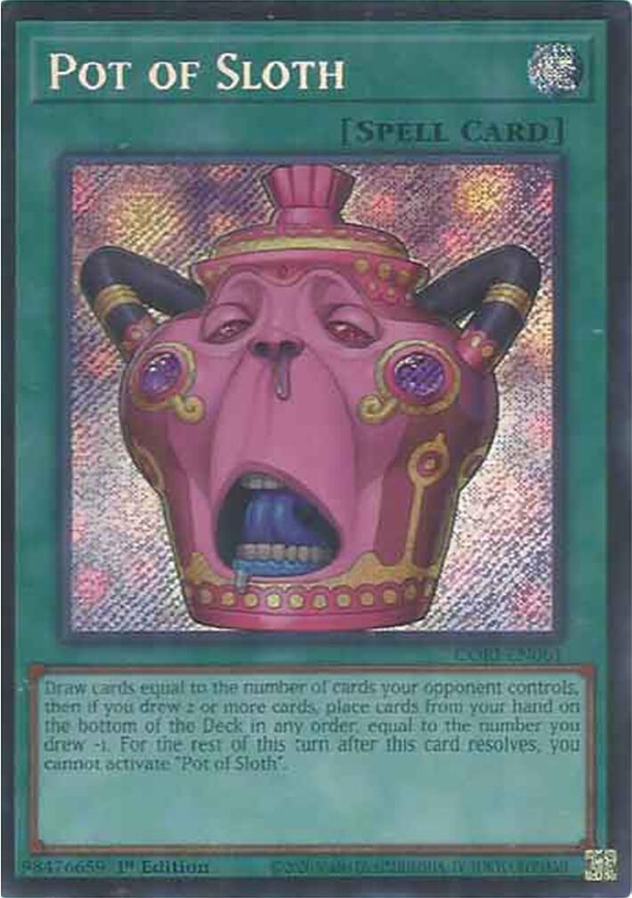 Pot of Sloth [CORI-EN061] Secret Rare | Shuffle n Cut Hobbies & Games