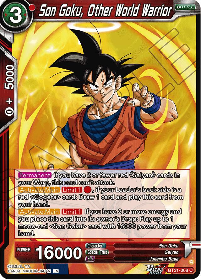 Son Goku, Other World Warrior (BT31-008) [Impact Beyond Dimensions] | Shuffle n Cut Hobbies & Games