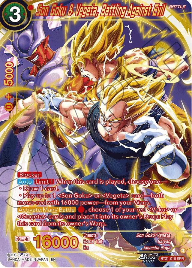Son Goku & Vegeta, Battling Against Evil (SPR) (BT31-010) [Impact Beyond Dimensions] | Shuffle n Cut Hobbies & Games