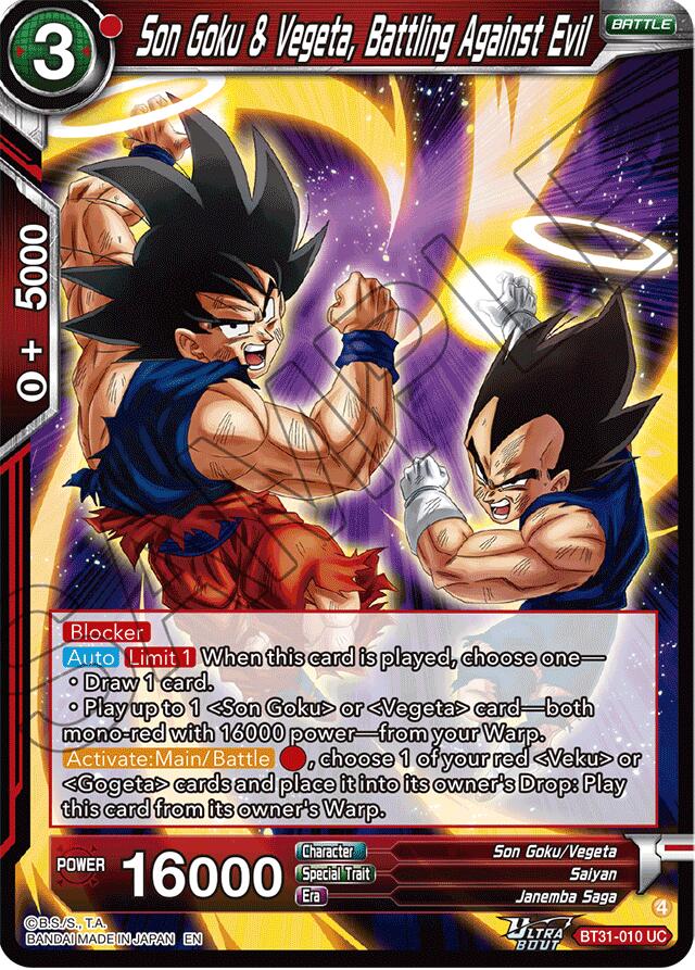 Son Goku & Vegeta, Battling Against Evil (BT31-010) [Impact Beyond Dimensions] | Shuffle n Cut Hobbies & Games