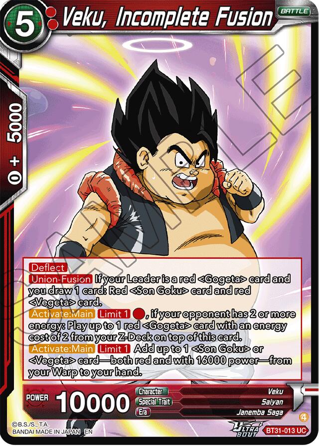 Veku, Incomplete Fusion (BT31-013) [Impact Beyond Dimensions] | Shuffle n Cut Hobbies & Games