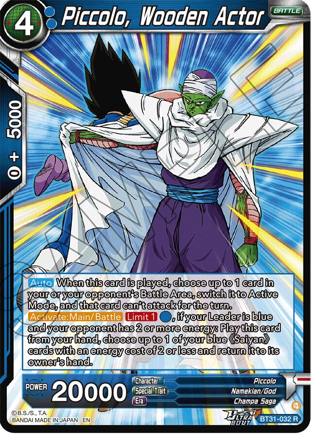 Piccolo, Wooden Actor (BT31-032) [Impact Beyond Dimensions] | Shuffle n Cut Hobbies & Games