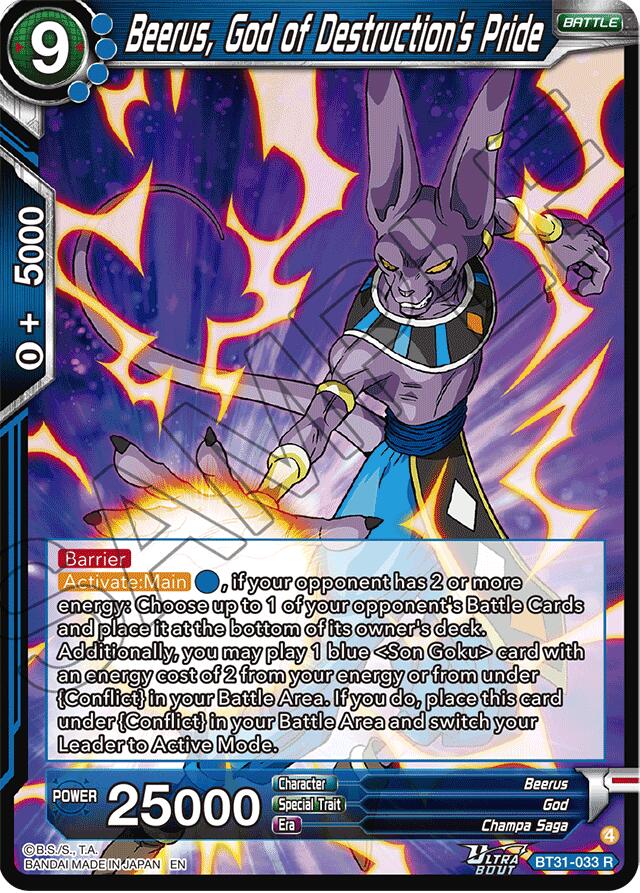 Beerus, God of Destruction's Pride (BT31-033) [Impact Beyond Dimensions] | Shuffle n Cut Hobbies & Games